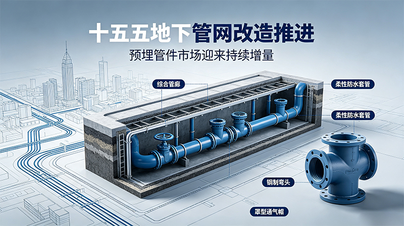 十五五地下管网改造全面推进，预埋管件市场迎来持续增量